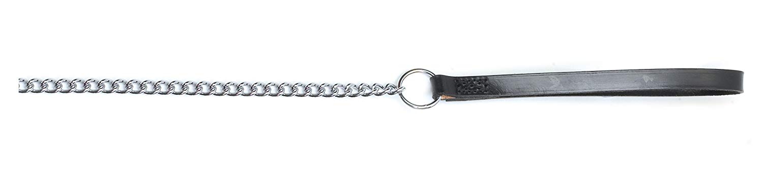 Ancol Leather Medium Chain Lead Black 80cm, 82 cm Sz 3-8