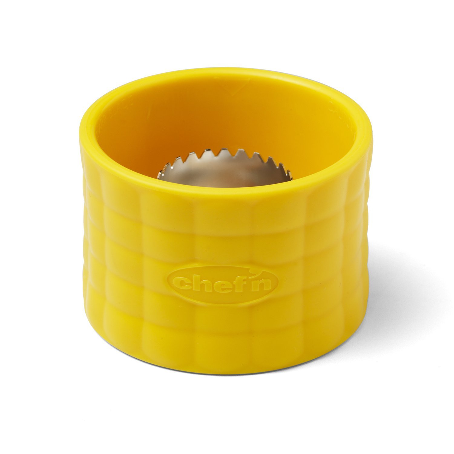 Chef'n Cob Corn Stripper, Sweetcorn Kernel Remover Tool, Yellow, 7 x 5 cm - Image 3