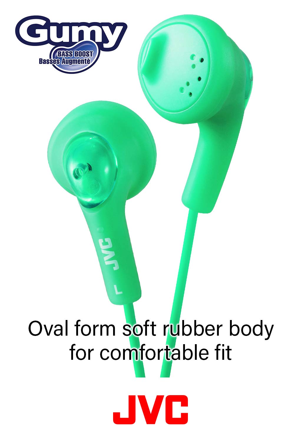 JVC HAF160W HAF160W Gumy Ear Bud Headphone White - Image 2