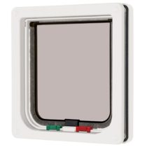Cat Mate 4-Way Locking Cat Flap, Easy Installation, Extremely Durable, Convenient, Weatherproof, Draught Excluder, Silent - White (309 W)