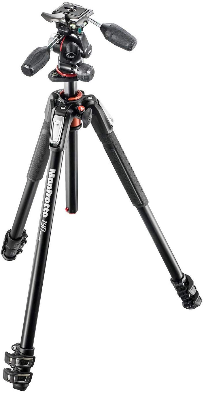 Manfrotto 190X Aluminium 3 Section Tripod with XPRO 3 Way Head BigaMart