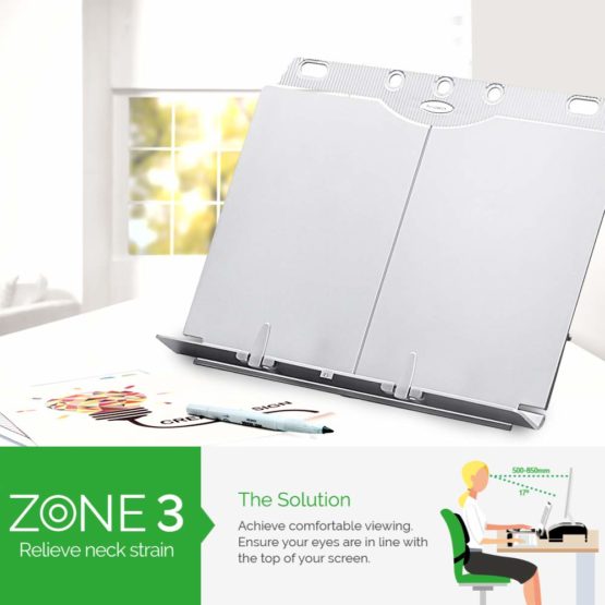 Fellowes Booklift Copy Holder Holds up to 400 Sheets - Silver, 21140 - Image 2