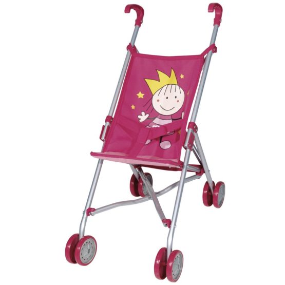 Bayer Design 30182AA Dolls Buggy, Umbrella Stroller, Pram for Toddler, Foldable, Double Wheels, Stable, Pink, 1 Count (Pack of 1) - Image 2