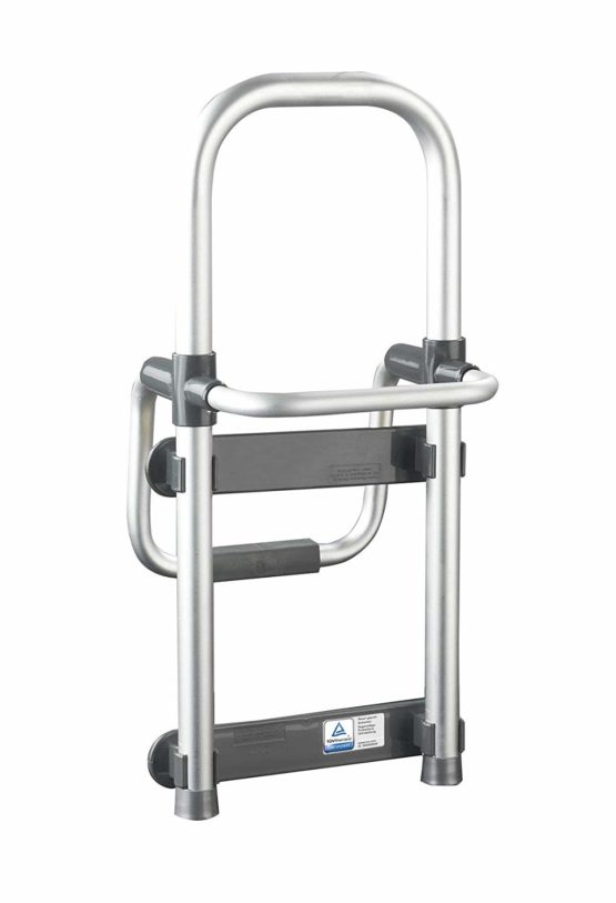 Wenko 81101500 Bathtub Access Secura Silver-Anthracite-Adjustable, 120 kg Load-Bearing Capacity, Metal, 24.5 x 52.5 x 23 cm, Aluminium