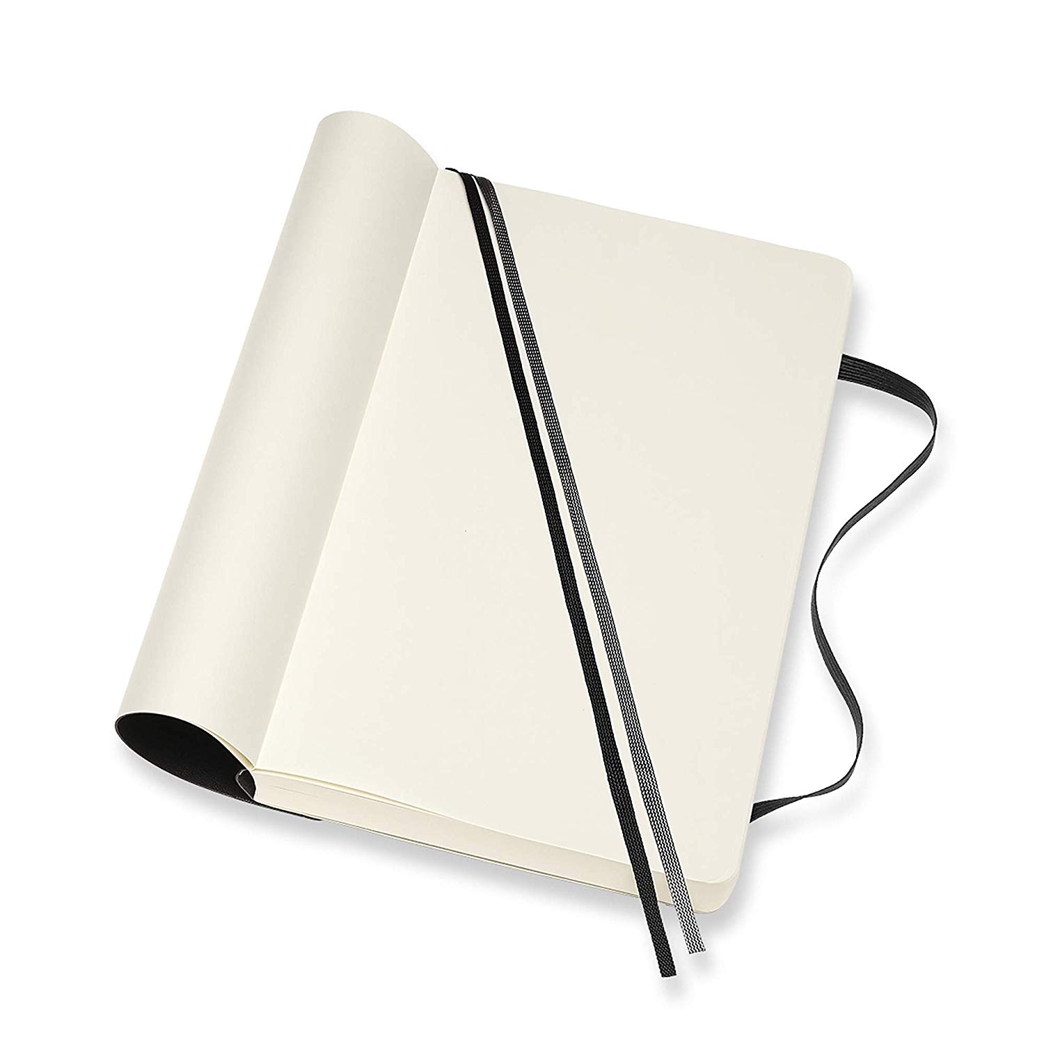 Moleskine, Classic Expanded Plain Paper Notebook, Soft Cover and Elastic Closure Journal, Color Black, Size Large 13 x 21 A5 - Image 4