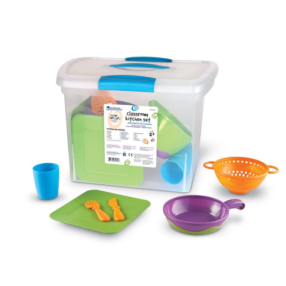 Learning Resources New Sprouts Classroom Kitchen Set, (LER9262), Multi-color, child-size - Image 3