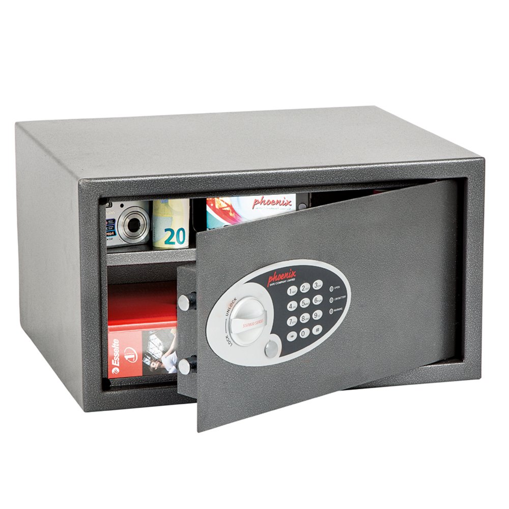 Phoenix Safe Company, SS0803E Vela Home & Office Security Safe, Twin Locking Bolts, Electronic Locking - Image 2
