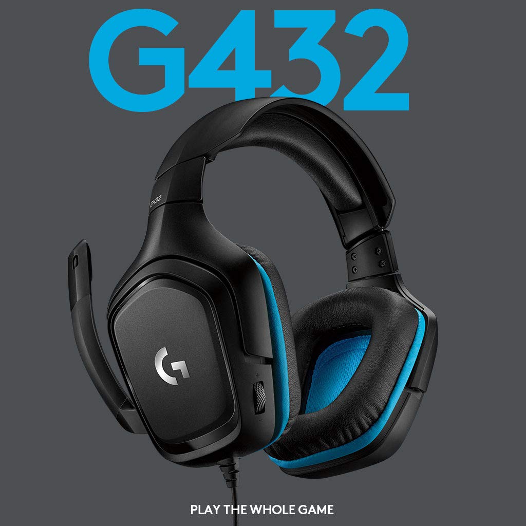 Logitech G432 Wired Gaming Headset, 7.1 Surround Sound, DTS Headphone:X 2.0, 50 mm Audio Drivers, USB and 3.5 mm Audio Jack - Image 2