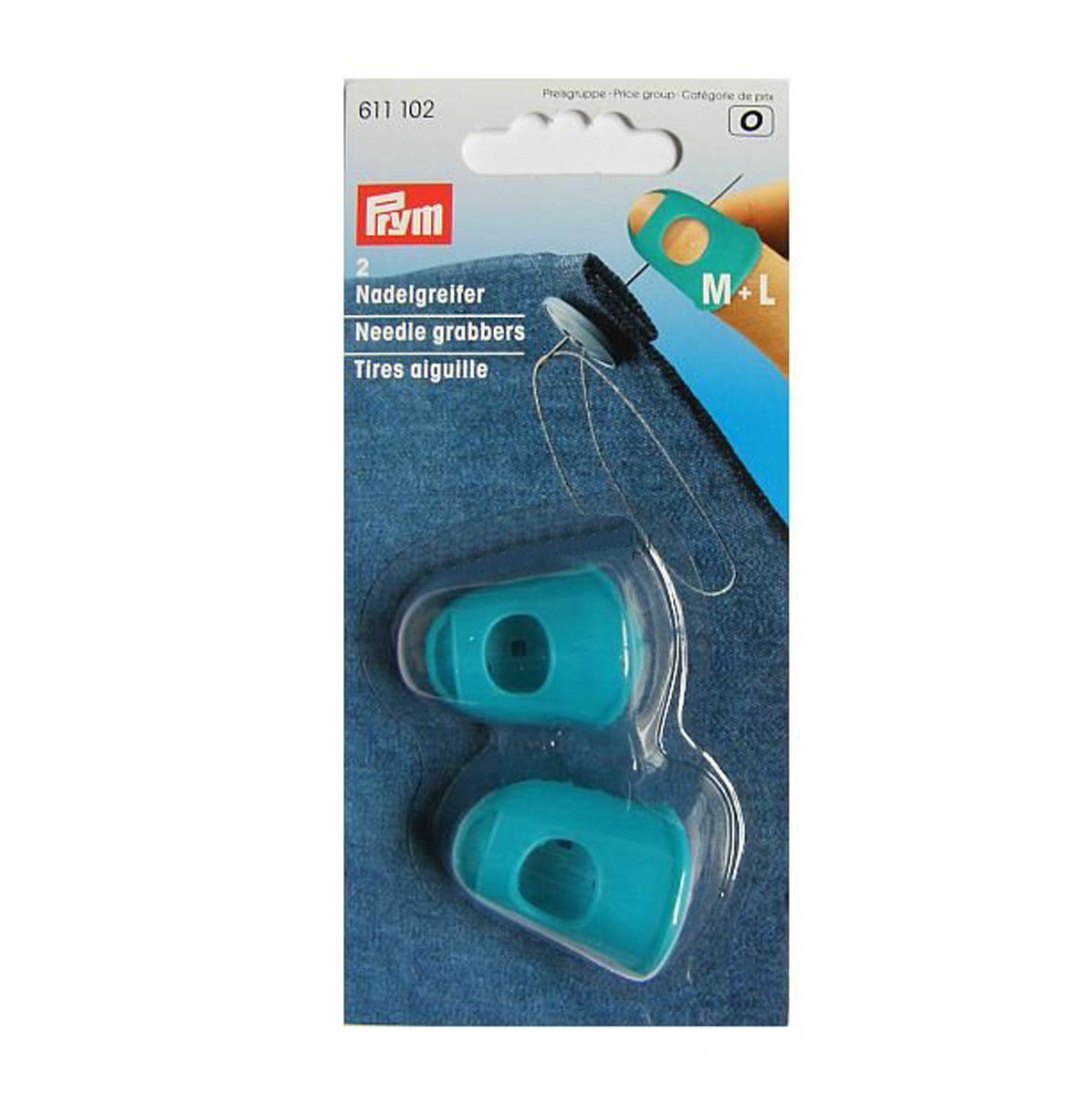 Prym - Silicone Turquoise Needle Grabbers - 1 Unit, turqouise, 14 x 7 x 2 cm