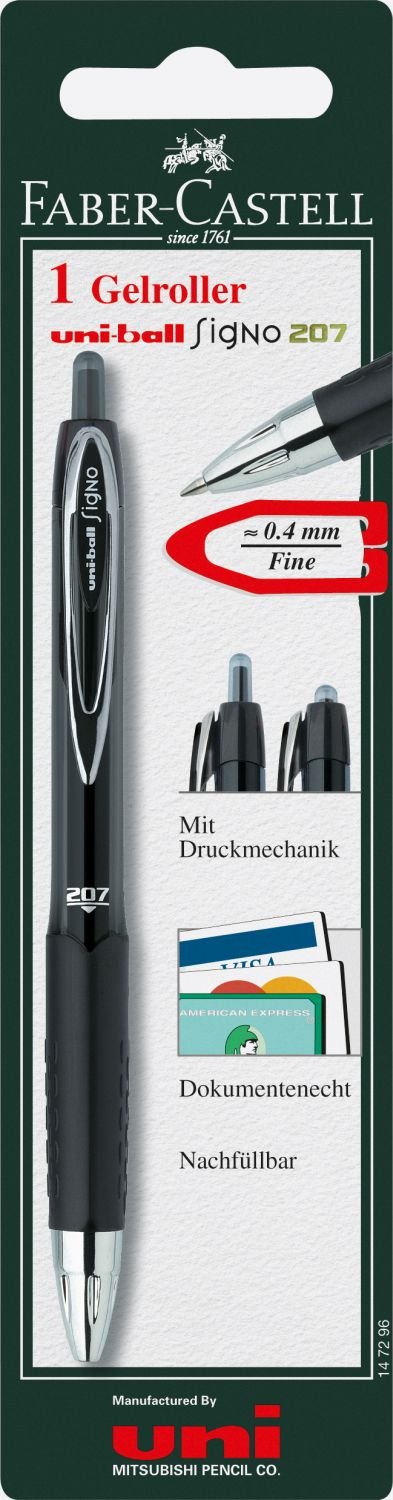 uni-ball 147296 0.4 mm "Signo 207" Gel Pen - Black