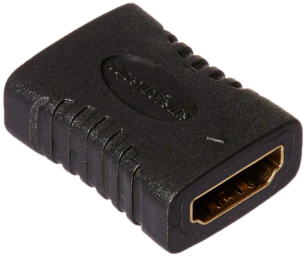 Amazon Basics HDMI Coupler 2 count (Pack of 1), 29 x 22mm, Black