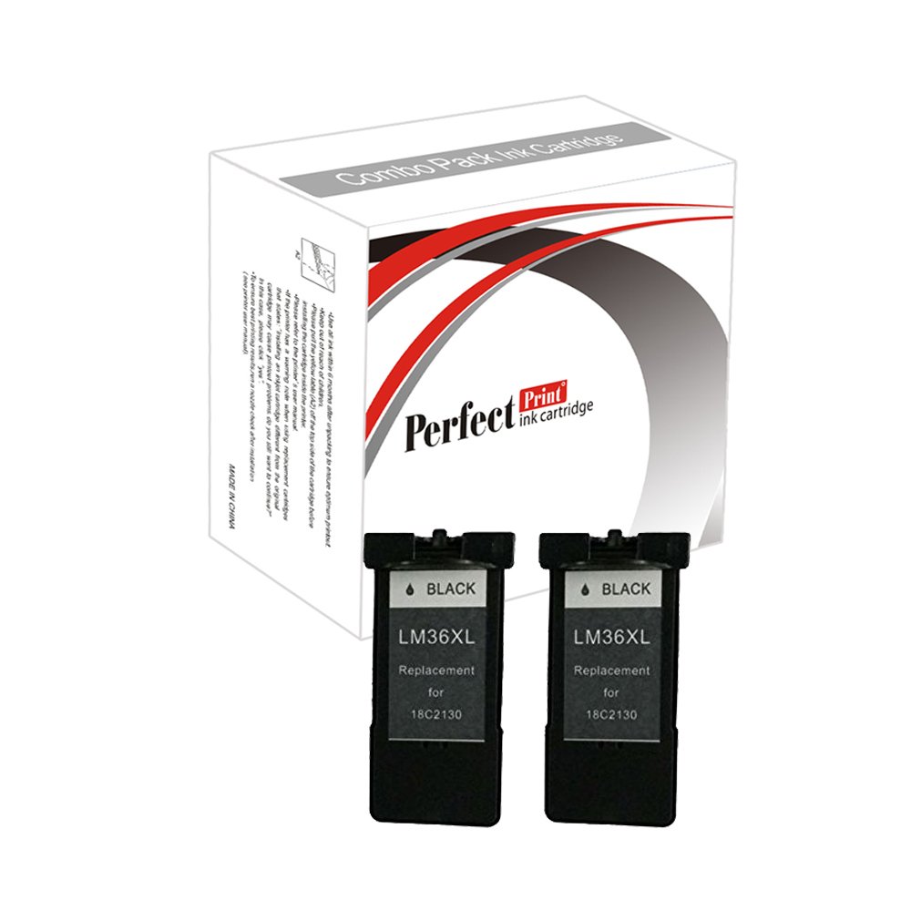 2 Black Compatible Ink Cartridge Replace 36XL for Lexmark 36XL X3650 X4650 X5650 X6650 X6675