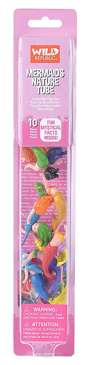 Wild Republic Mermaid Figurines Tube, Mermaid toys, Underwater, Sirens, Kids Gifts, 10 Piece Set - Image 2