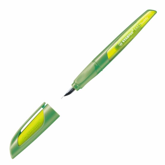 Ergonomic School Fountain Pen - STABILO EASYbuddy A Nib Lime/Green - Image 2