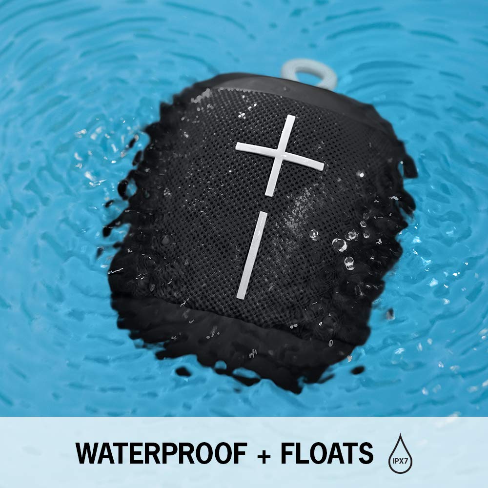 Ultimate Ears Wonderboom Portable Wireless Bluetooth Speaker, 360° Surround Sound, Waterproof, 2 Speaker Connection for Powerful Sound, 10 Hours Battery, Black - Image 3
