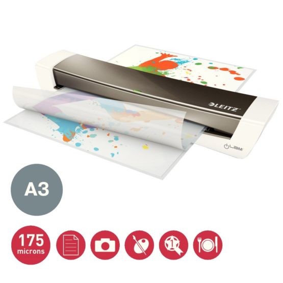 Leitz 74900000 Laminating Pouches Made of 175 Micron Thick Material (Transparent, Glossy, A3 and UDT) - Pack of 100 - Image 3