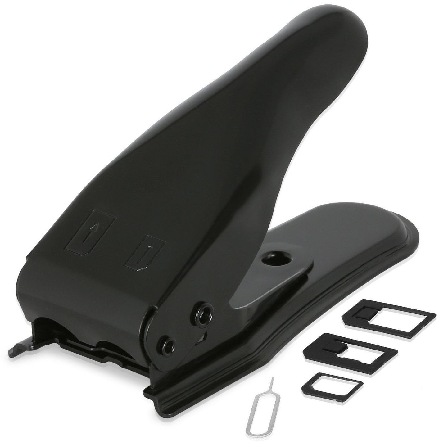 Wicked Chili Dual Sim Punch & 4-in-1 Sim Card Adapter Set (Nano, Micro, Standard, Eject Pin) for Mobile Phones Smartphones & Tablets