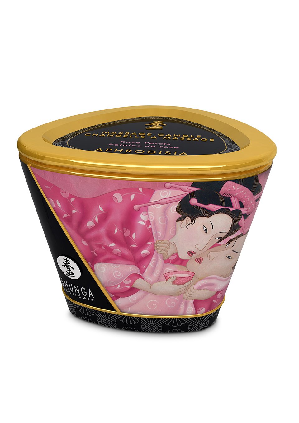 Shunga Massage Candle Aphrodisia/ Roses, White, 12.7 cm (W) x 15.24 cm (H) - Image 2