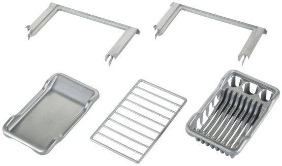 Theo Klein 9259 Upgrade Set for play kitchens, children's kitchens I Baking tray and rack, dishwasher basket, slide-in rails for Miele and Bosch play kitchens I Toys for children aged 3 and over