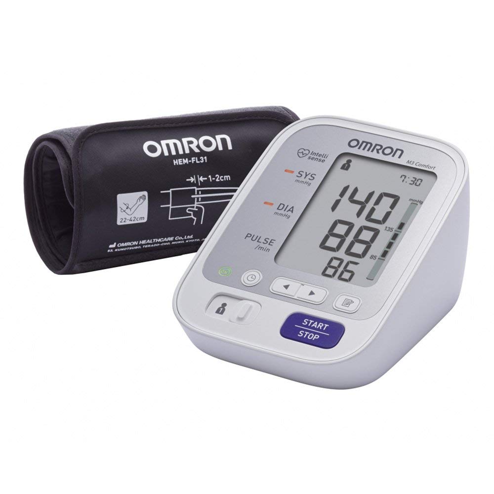 Omron M3 Comfort Upper Arm Blood Pressure Monitor, Grey, M3C