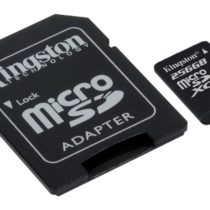 Kingston Canvas Select (SDCS/256GB) MicroSDClass 10 UHS-I Speeds Up to 80 MB/s Read (SD Adapter Included) - Bring Your HD Videos to Life