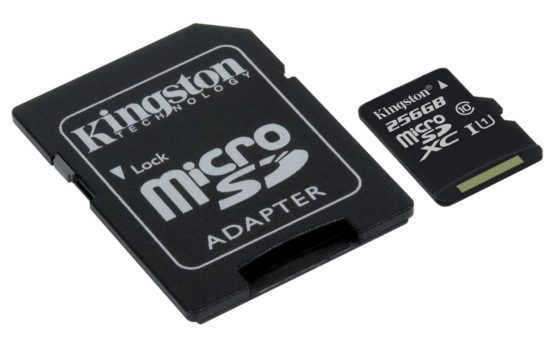 Kingston Canvas Select (SDCS/256GB) MicroSDClass 10 UHS-I Speeds Up to 80 MB/s Read (SD Adapter Included) - Bring Your HD Videos to Life