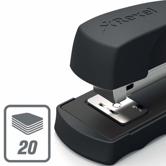 Rexel Aquarius Full Strip Stapler, 25 Sheet Capacity, Uses 24/6/ and 26/6 Staples, Metal Body, Plastic Casing, Black, 2100016 - Image 2