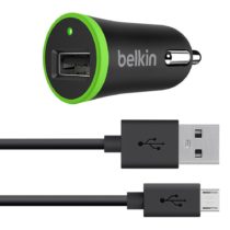 Belkin 2.4 A Universal Car Charger with 1.2 m Micro-USB Cable - Black
