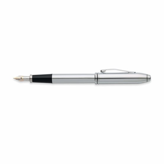 CROSS Townsend Lustrous Chrome Fountain Pen with Stainless Steel Medium Nib incl. Luxury Gift Box – Refillable Cartridge Pen - Image 2