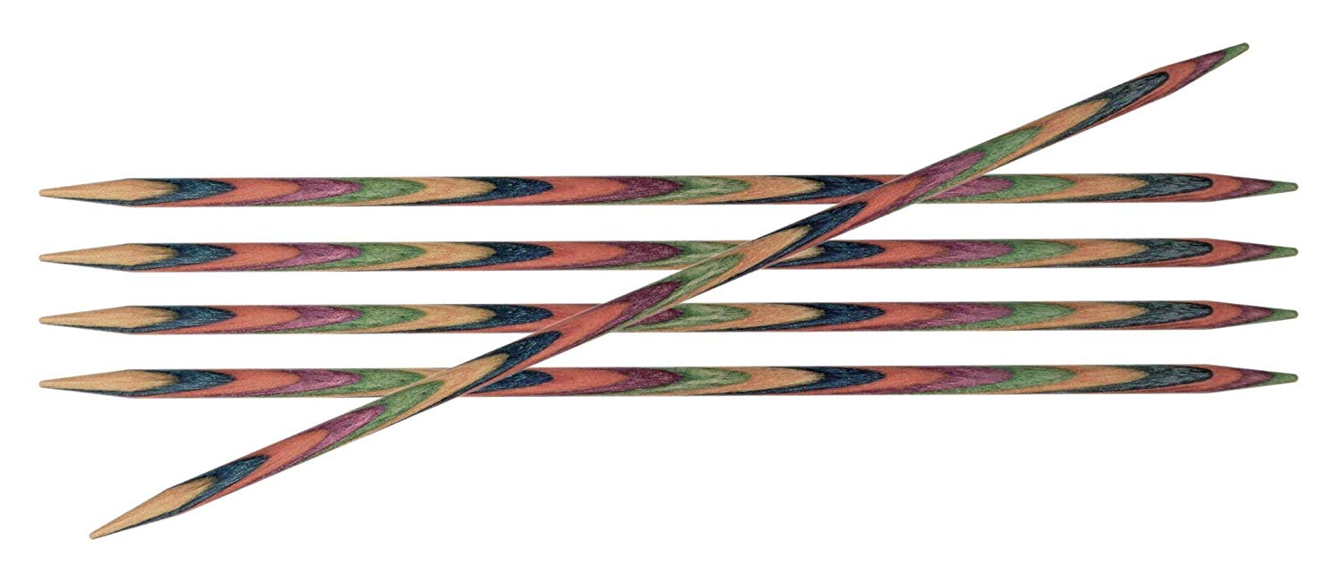 KnitPro Symfonie Double Pointed Needles 6" (15cm), Multicolour, 3.50mm