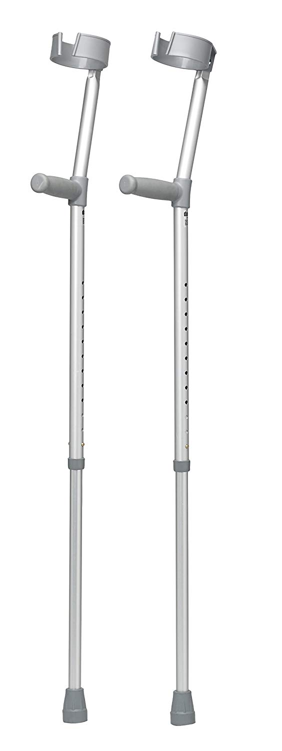 Days Single Adjustable Comfy Crutches, Chrome, Single Adjustable, 690 - 940 mm - Image 2