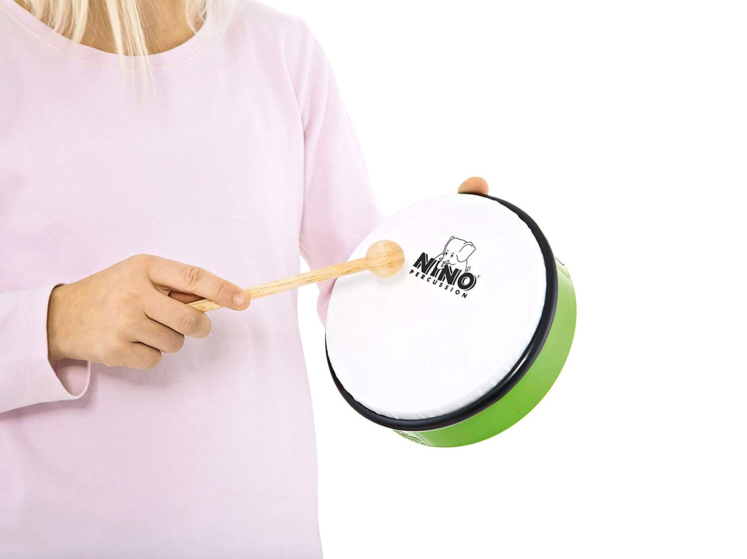 Nino Percussion Hand Drum Instrument, Large Hand drum for Children from 5 Years, Diameter 10 inch (ca. 25 cm), Plastic - Image 2