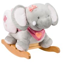 Nattou Adele and Valentine - Rocker Adele the Elephant, pink / grey