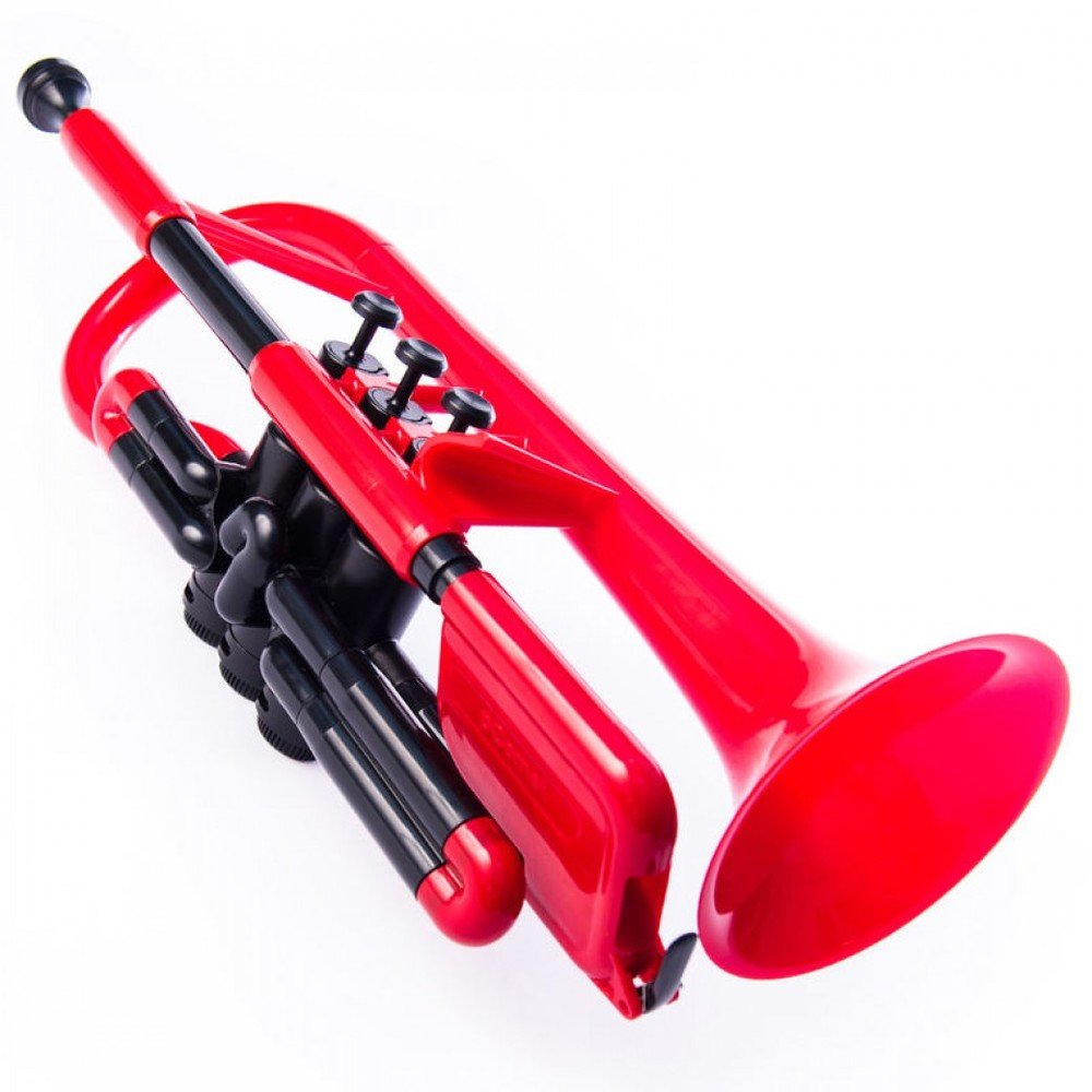 pCornet Plastic Cornet with Carry Bag 2B and 4B Mouthpiece - Bb Student - Red