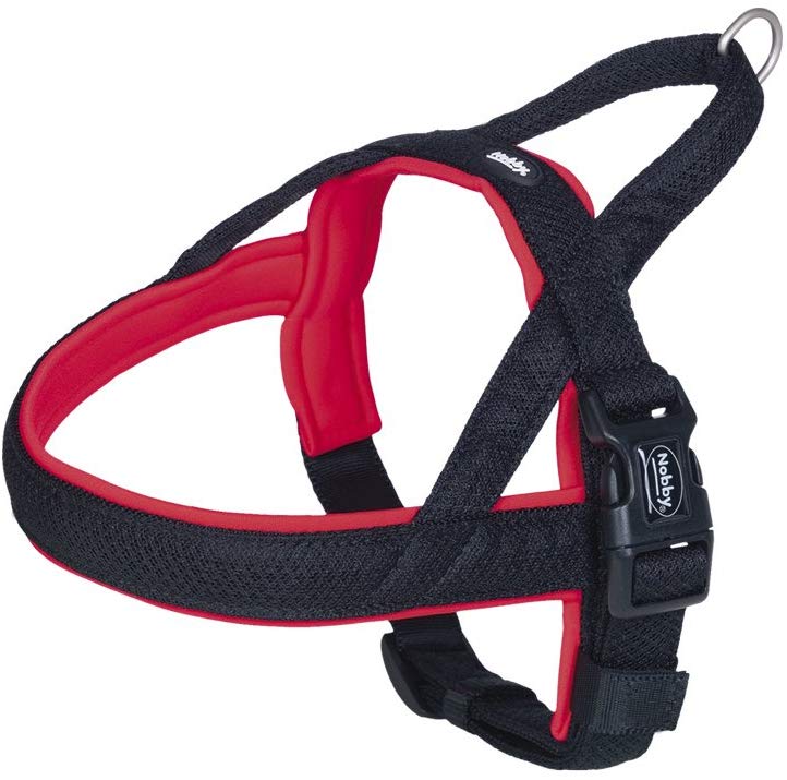Nobby Preno Mesh Norwegian Harness, 75 - 98 cm+62 cm/40 - 45 mm, Red