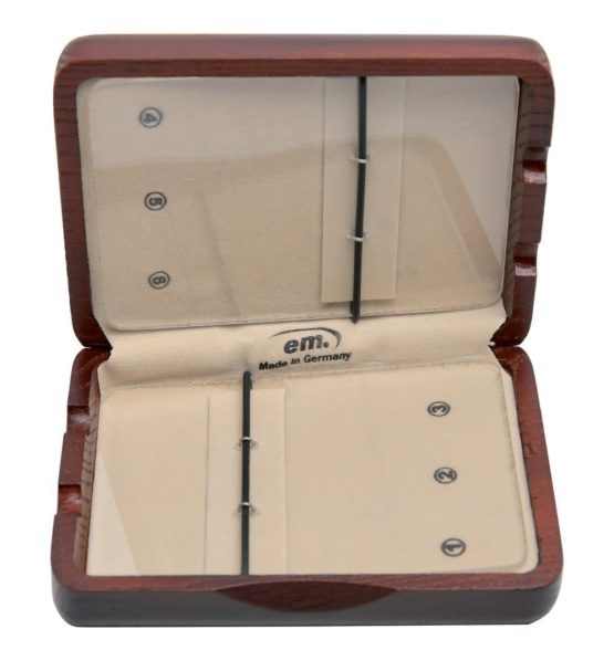 GEWA 751025 Blätteretui Tenor Saxophon 6 Blätter rot/braun lackiert