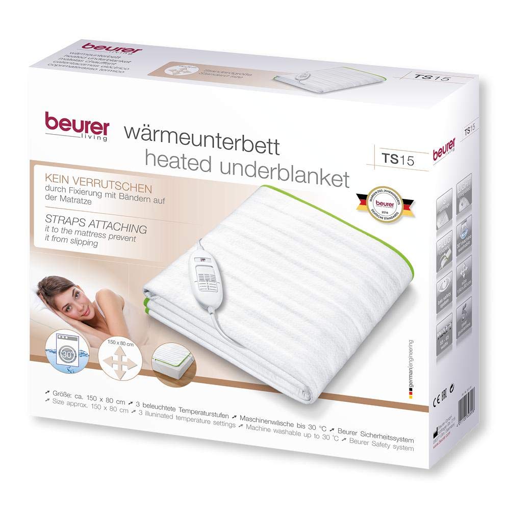 Beurer TS15 Ecologic+ Heated Underblanket, White, 152x122cm - Image 3