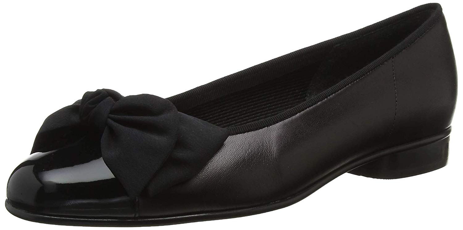Gabor Women's Basic Ballet Shoes, Black (Black Leather/Patent HT), 8 UK, Black Black Leather Patent Ht