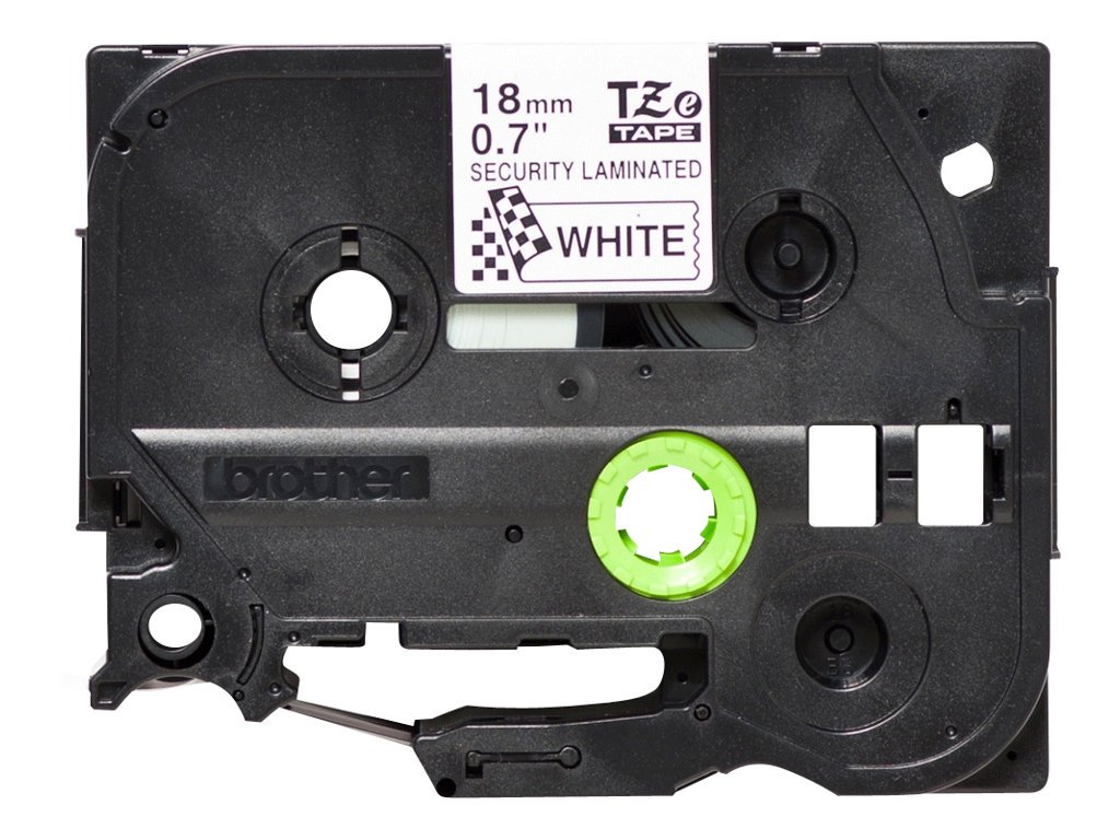 Brother TZe-SE4 Labelling Tape Cassette, Black on White, 18mm (W) x 8M (L), Security, Brother Genuine Supplies - Image 3
