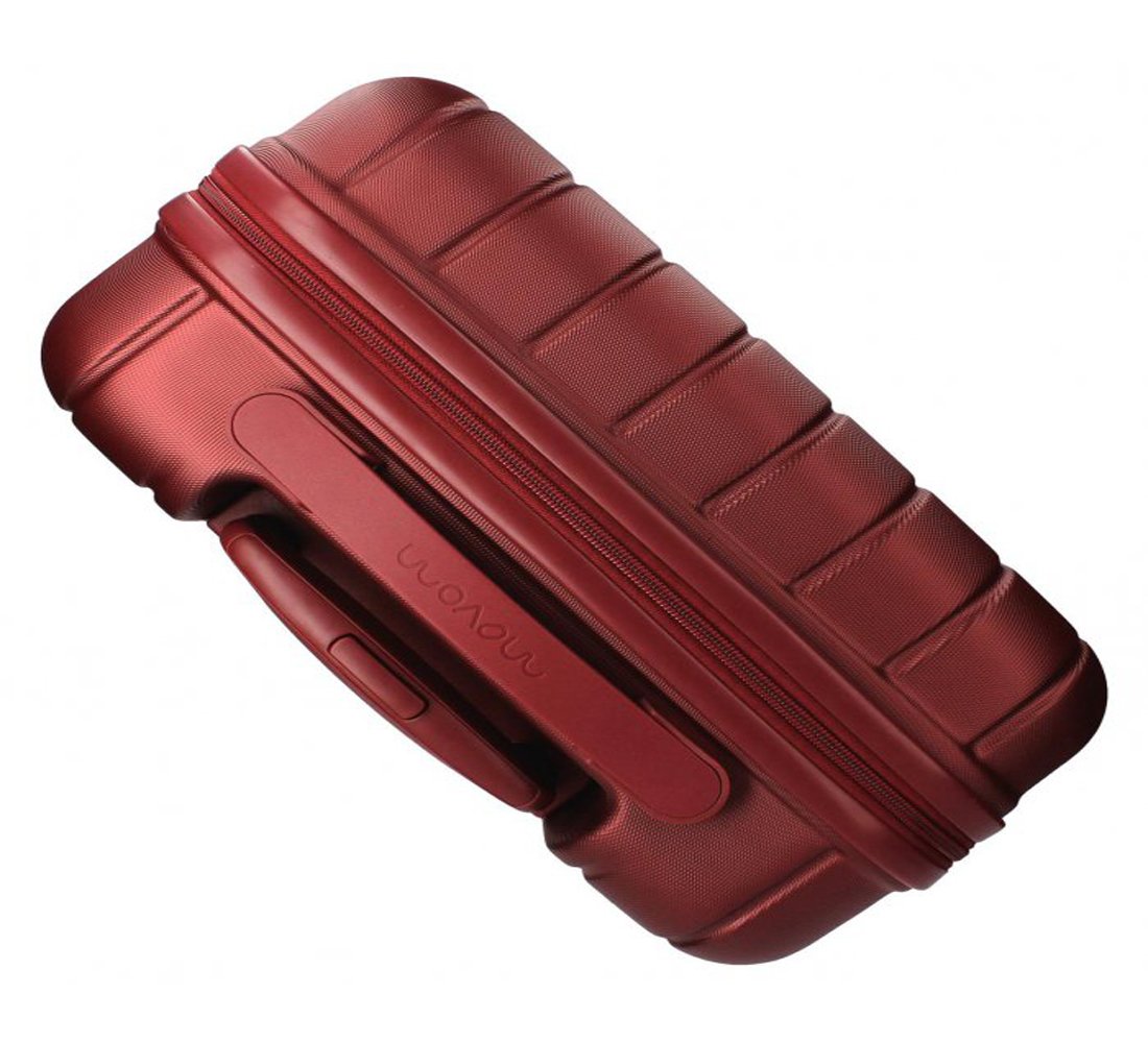 Movom Wood Red Medium Suitcase 44.50 x 65 x 27.5 cm Rigid ABS TSA Lock 68 Litre 3.8 kg 4 Double Wheels, Rojo, 65 cm - Image 2