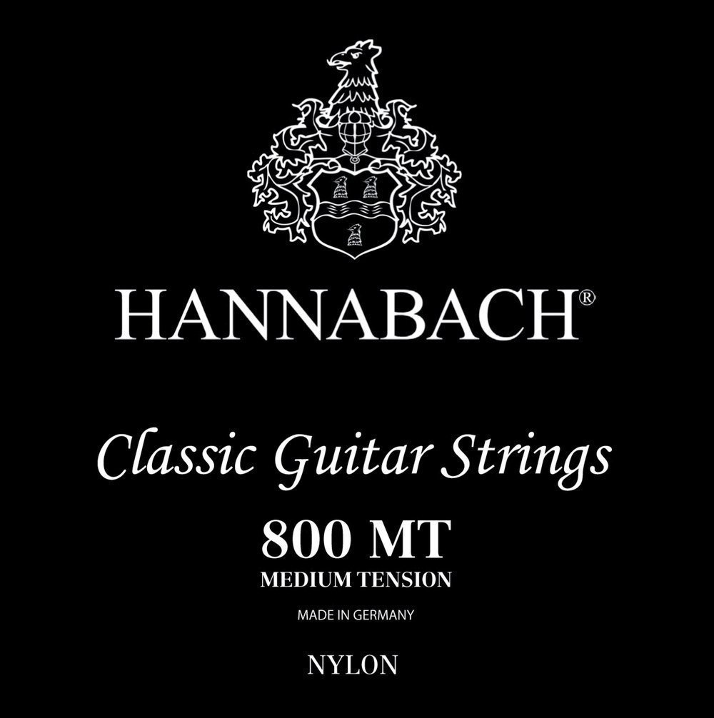 Hannabach Classical Guitar Strings Series 800 Low Tension silver-plated 3-piece treble set, 8008MT