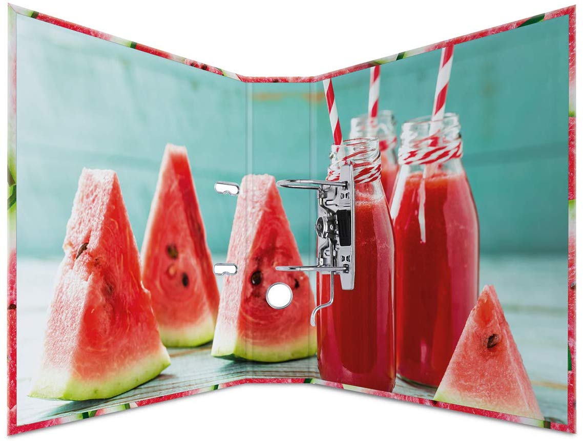 HERMA Lever Arch File Fruits with Watermelon Motif, A4, 70 mm Spine, with Inner Print, 1 Folder - Image 2