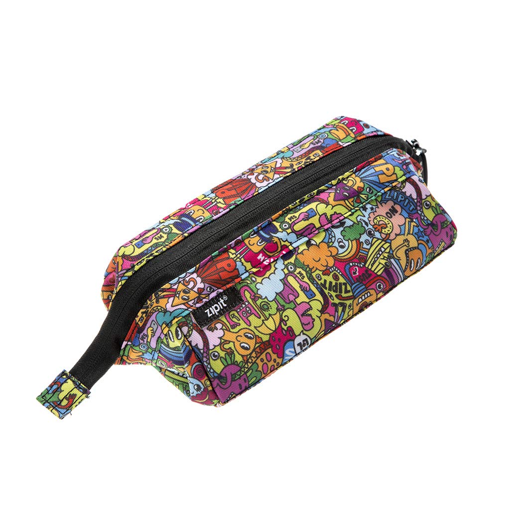 ZIPIT Lenny Pencil Case, Large Capacity Zipper Pouch for School Stationery Bag for Teen Girls Boys and Adults Teal - Image 2