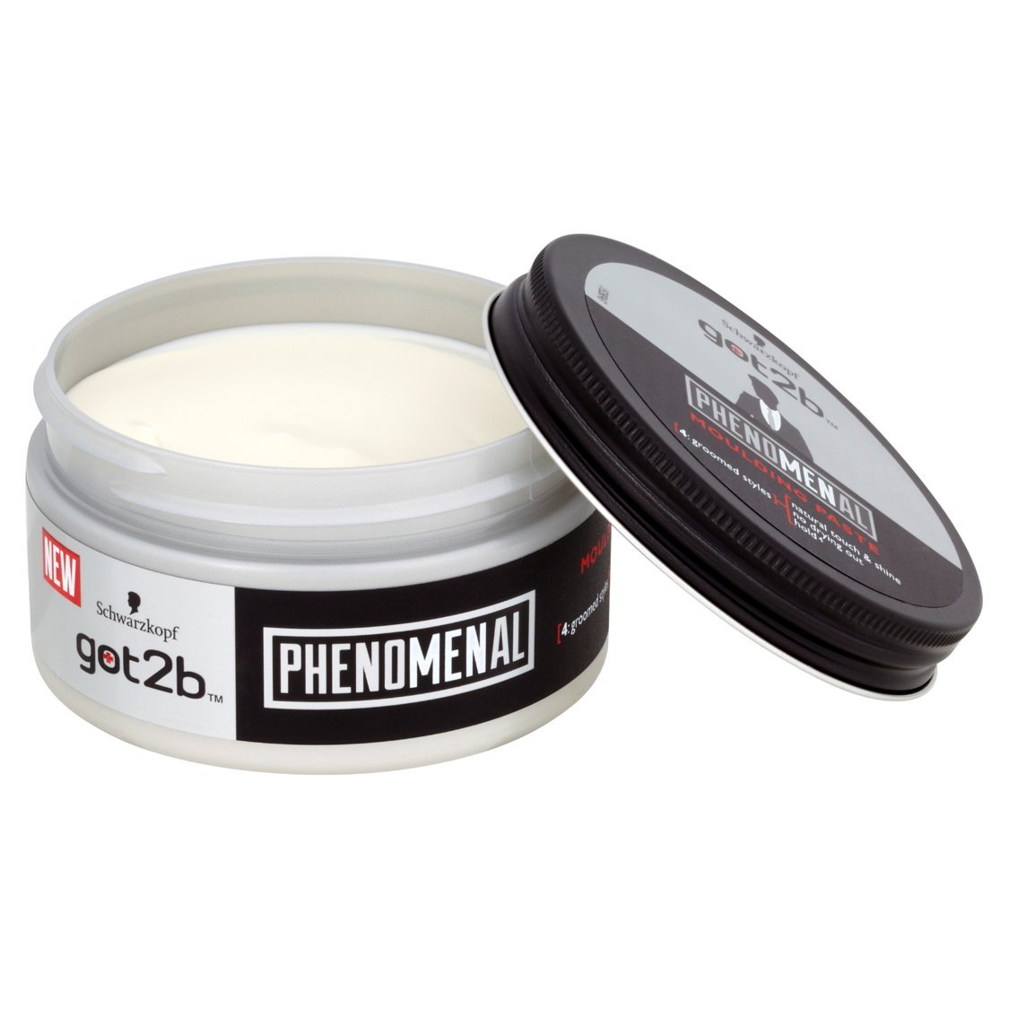 Schwarzkopf got2b Phenomenal Moulding Hair Paste, Medium Hold, No Stickiness, Vegan Silicone Free 100 ml - Pack of 6 - Image 3