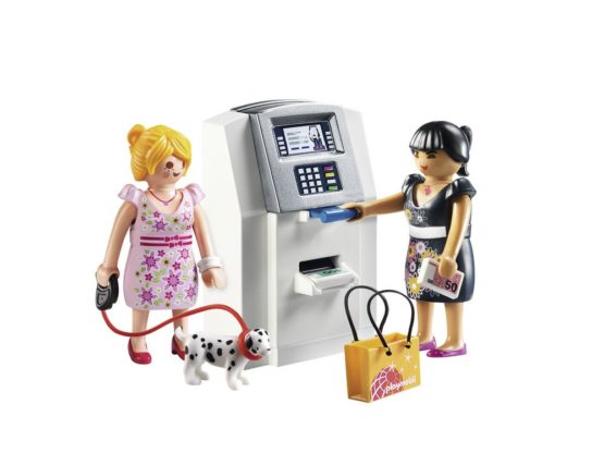 Playmobil 9081 City Life ATM with Functional Cash Serving Mechanism Toy Set, Multi - Image 2