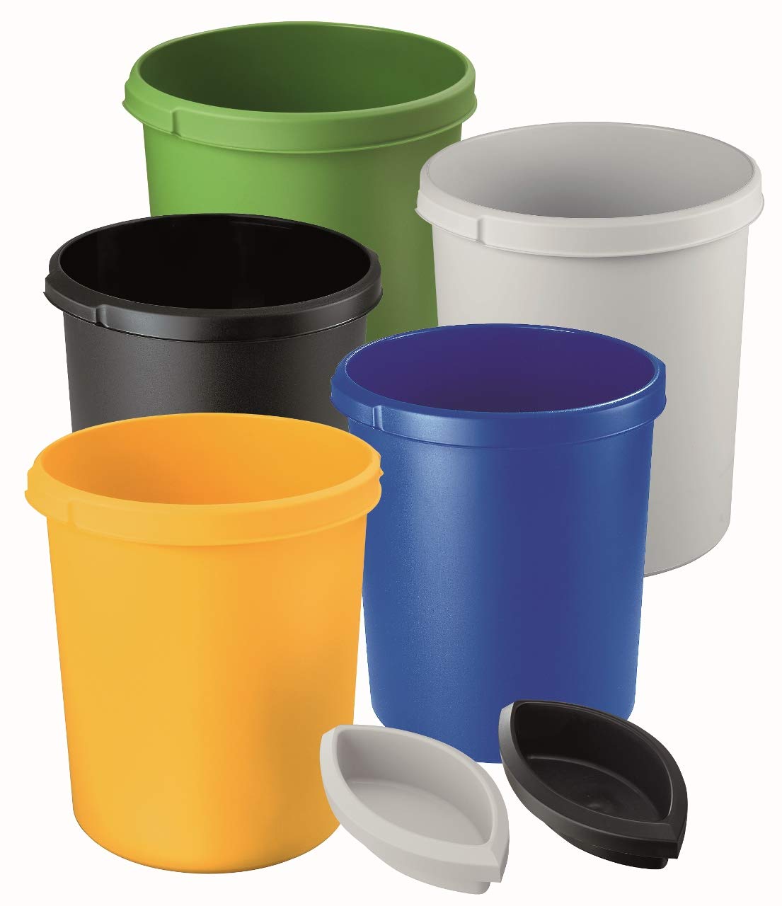 HAN 1834-14, Classic waste bin. Stylish, elegant and practical, extra stable with practical handles, 30 litres, blue - Image 3