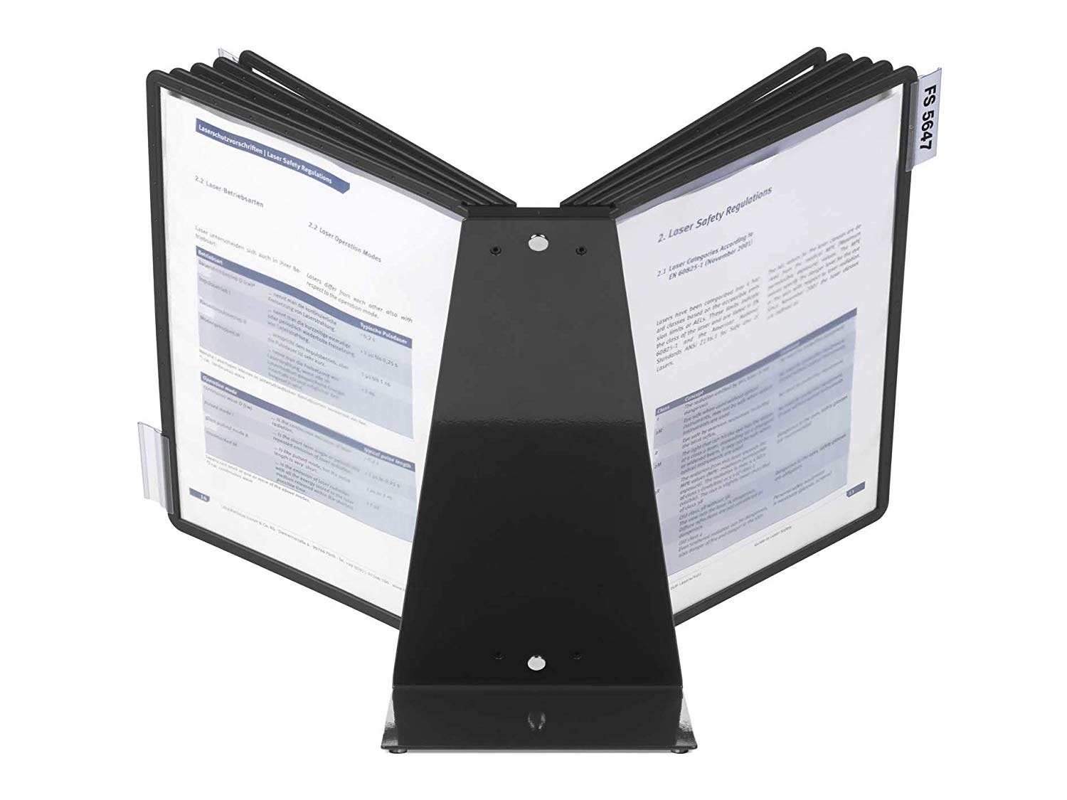 Durable VARIO Display Panel Desk Unit, Black, 10 boards - Image 3