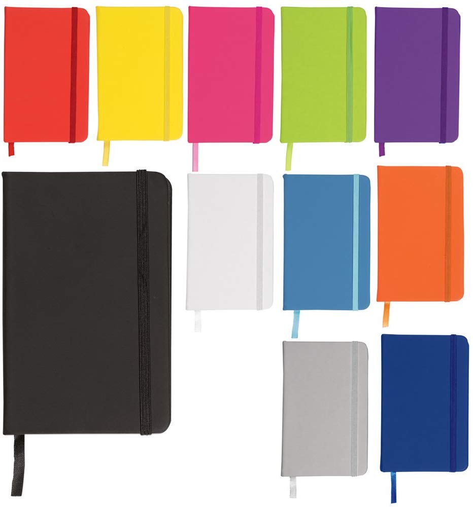 eBuyGB A5 Coloured Hardback Lined Paper Notebook, Light Blue - Image 3