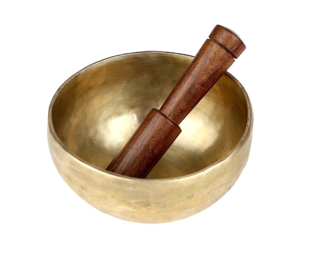 Tibetan Singing Bowls for Meditation And Healing Through Vibration 5 Inches Buddhism, Gold, Full-Size