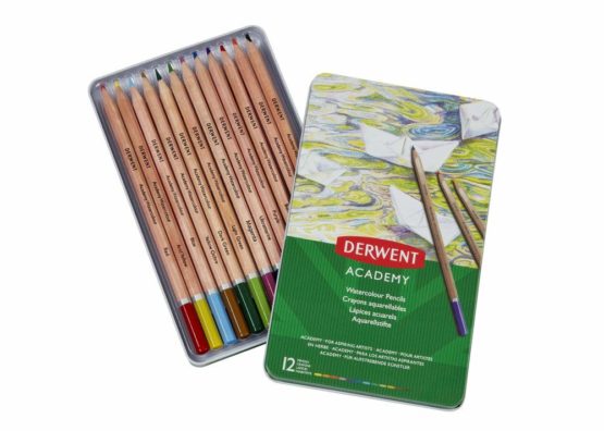 Derwent Academy Watercolour Colouring Pencils, Set of 12, High Quality, 2301941 - Multicolour - Image 2